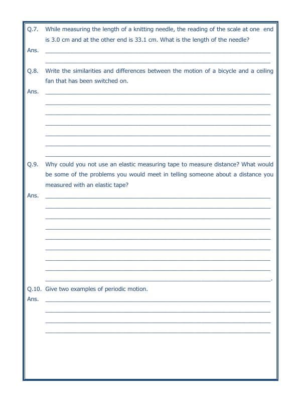 A2ZWorksheets:Science-Motion and Measurement of Distances-Motion And Measurement Of Distances-01