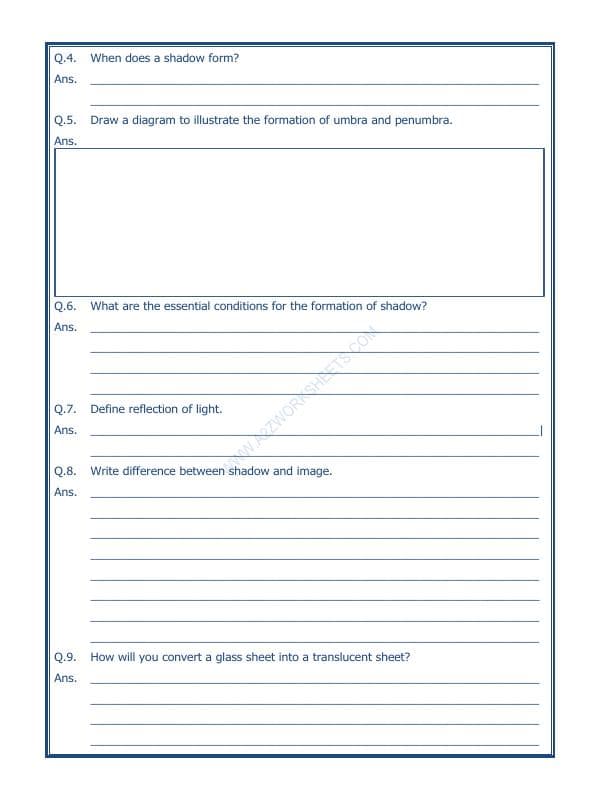 A2ZWorksheets:Science-Light,Shadows And Reflection-Light Shadows And Reflection-02