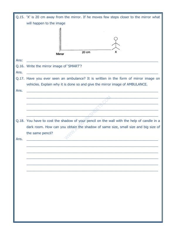 A2ZWorksheets:Science-Light,Shadows And Reflection-Light Shadows And Reflection-02
