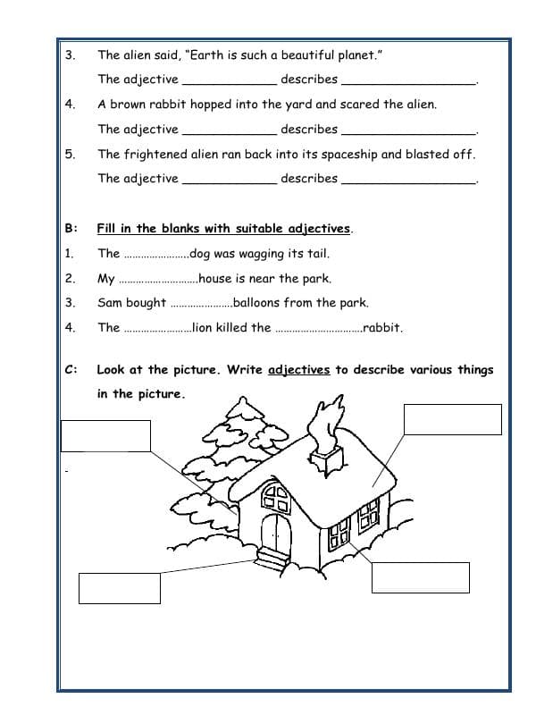 A2ZWorksheets:English-Grammar-Adjectives
