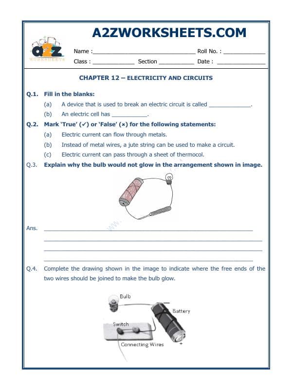 A2ZWorksheets:Science-Basic Necessities-Electricity And Circuits-01