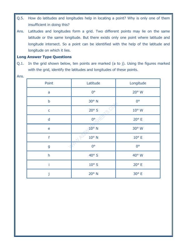 A2ZWorksheets:General Awareness-Maps and Directions-Globe Latitudes And Longitudes-04