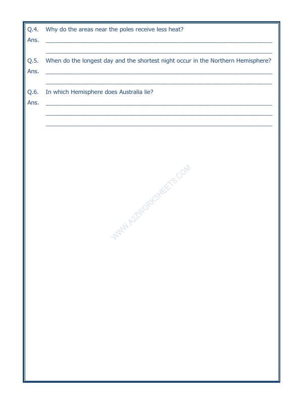 A2ZWorksheets:General Awareness-Solar System and Our Universe-Motions Of The Earth-03