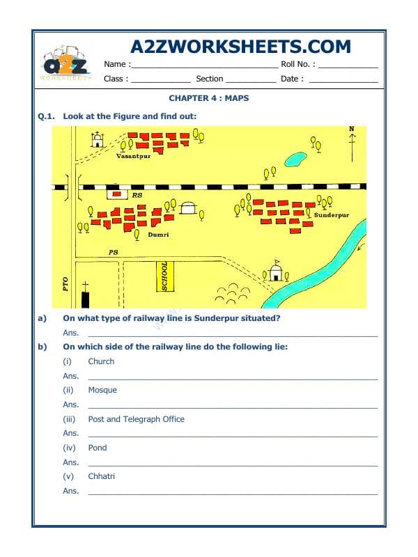 A2ZWorksheets:General Awareness-Maps and Directions-Maps-02