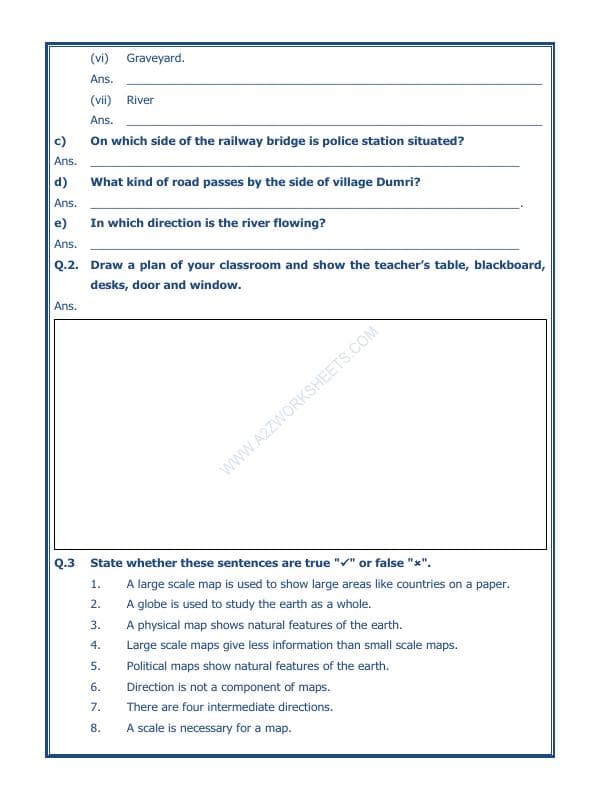 A2ZWorksheets:General Awareness-Maps and Directions-Maps-02