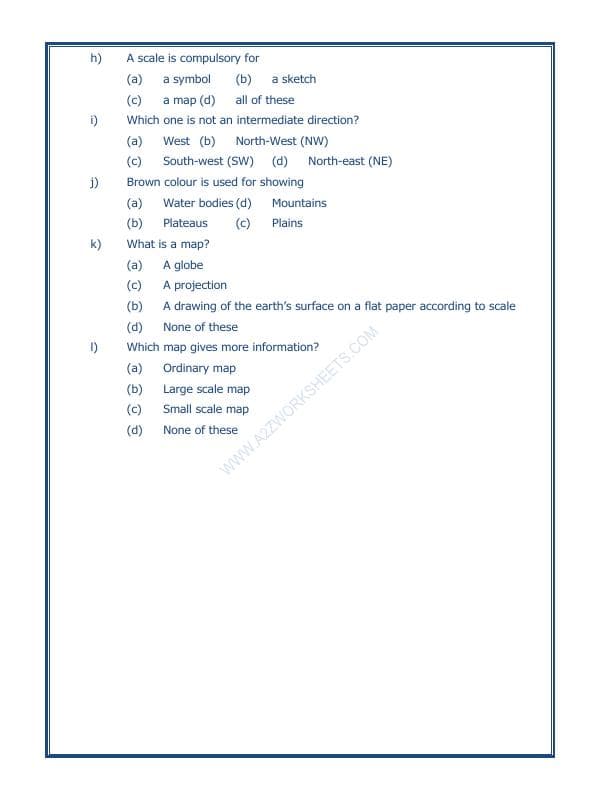 A2ZWorksheets:General Awareness-Maps and Directions-Maps-02