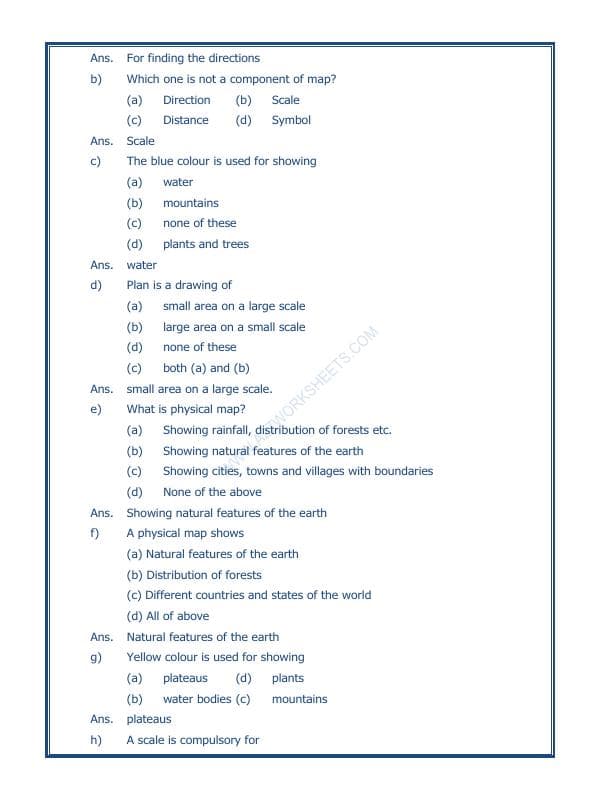A2ZWorksheets:General Awareness-Maps and Directions-Maps-02