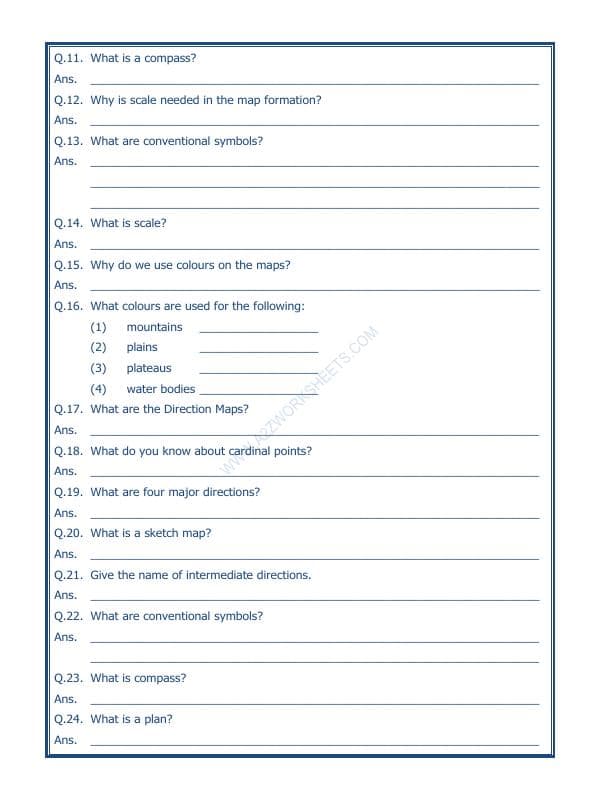 A2ZWorksheets:General Awareness-Maps and Directions-Maps-03