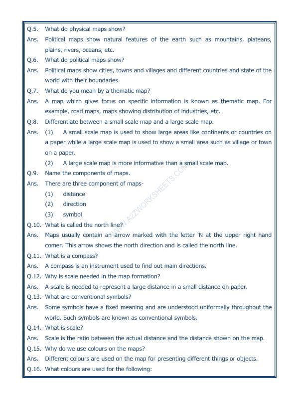 A2ZWorksheets:General Awareness-Maps and Directions-Maps-03
