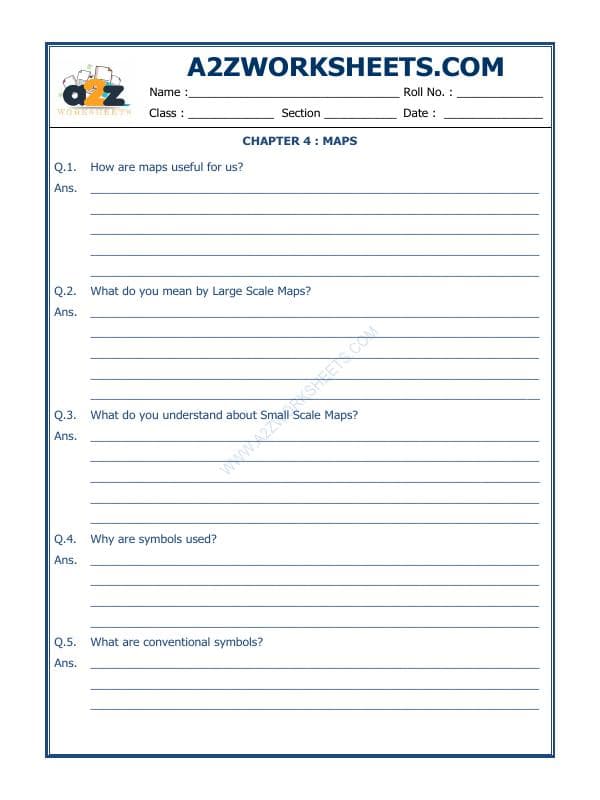 A2ZWorksheets:General Awareness-Maps and Directions-Maps-04