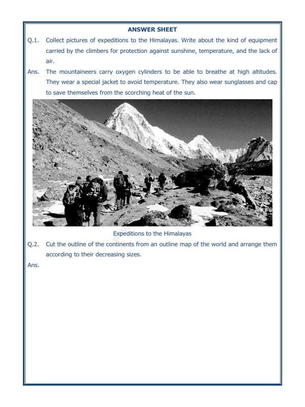 A2ZWorksheets:General Awareness-Solar System and Our Universe-Major Domains Of The Earth-02