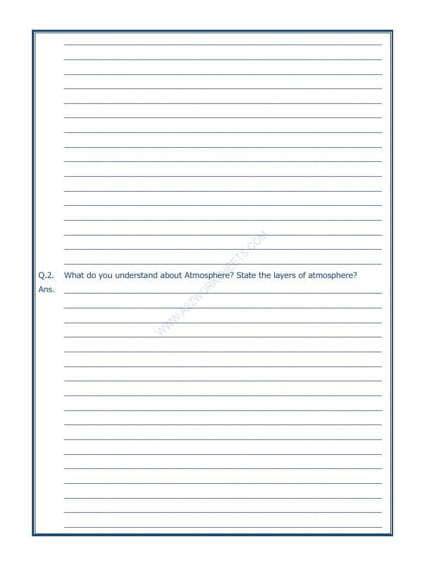 A2ZWorksheets:General Awareness-Solar System and Our Universe-Worksheet Major Domains Of The Earth-06