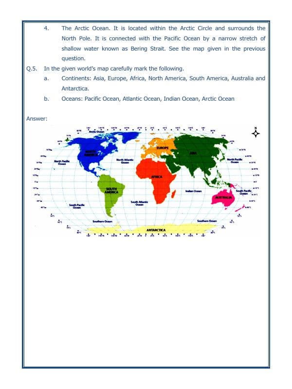 A2ZWorksheets:General Awareness-Solar System and Our Universe-Worksheet Major Domains Of The Earth-06