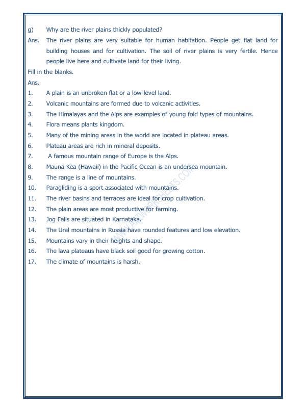 A2ZWorksheets:General Awareness-Geographical Features-Major Landforms Of The Earth-01