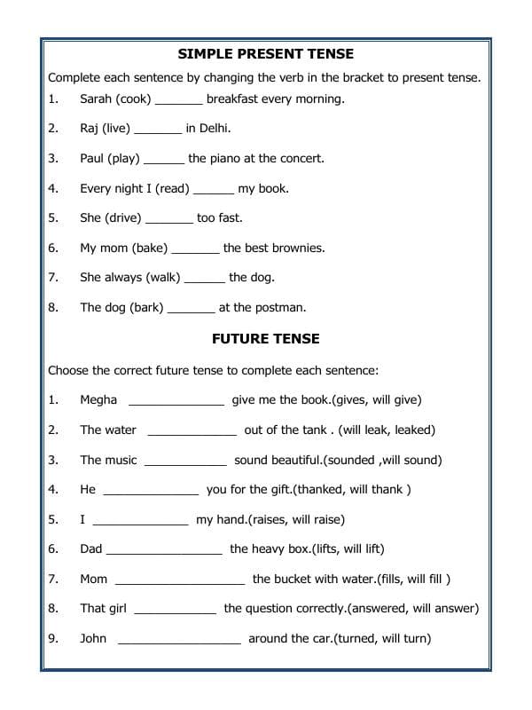 A2ZWorksheets:English-Grammar-Tenses