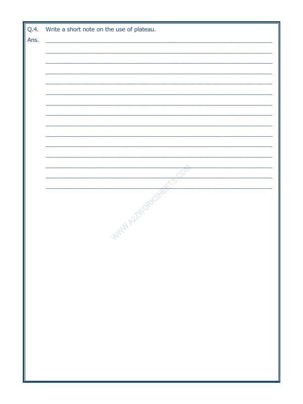A2ZWorksheets:General Awareness-Geographical Features-Major Landforms Of The Earth-05