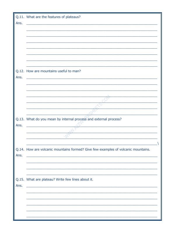 A2ZWorksheets:General Awareness-India and Its Neighbouring Countries-Our Country India-04