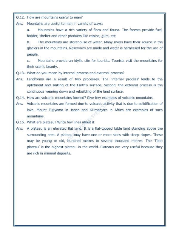 A2ZWorksheets:General Awareness-India and Its Neighbouring Countries-Our Country India-04