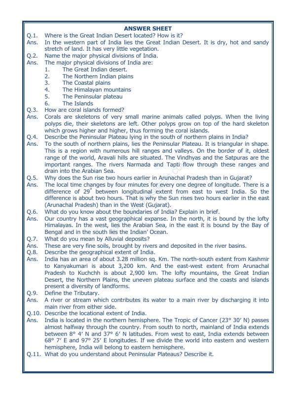 A2ZWorksheets:General Awareness-India and Its Neighbouring Countries-Our Country India-06