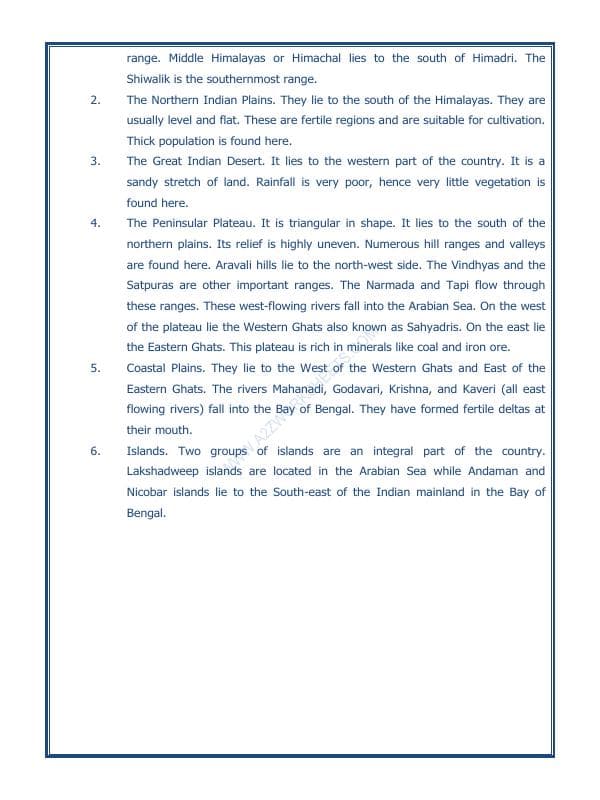 A2ZWorksheets:General Awareness-India and Its Neighbouring Countries-Our Country India-07