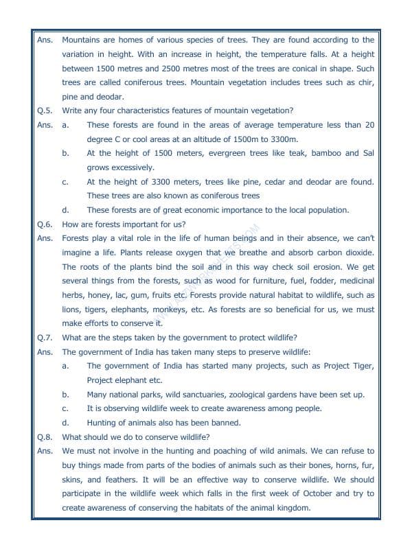 A2ZWorksheets:General Awareness-India and Its Neighbouring Countries-India Climate Vegetation And Wildlife-04