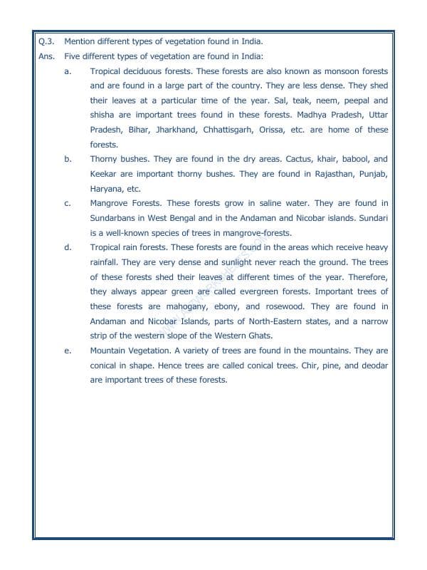 A2ZWorksheets:General Awareness-India and Its Neighbouring Countries-India Climate Vegetation And Wildlife-05