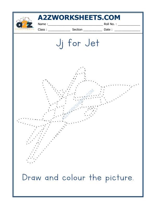 J For Jet Colouring Sheets