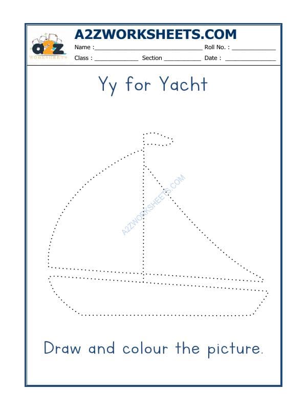 Y For Yacht Colour Sheet
