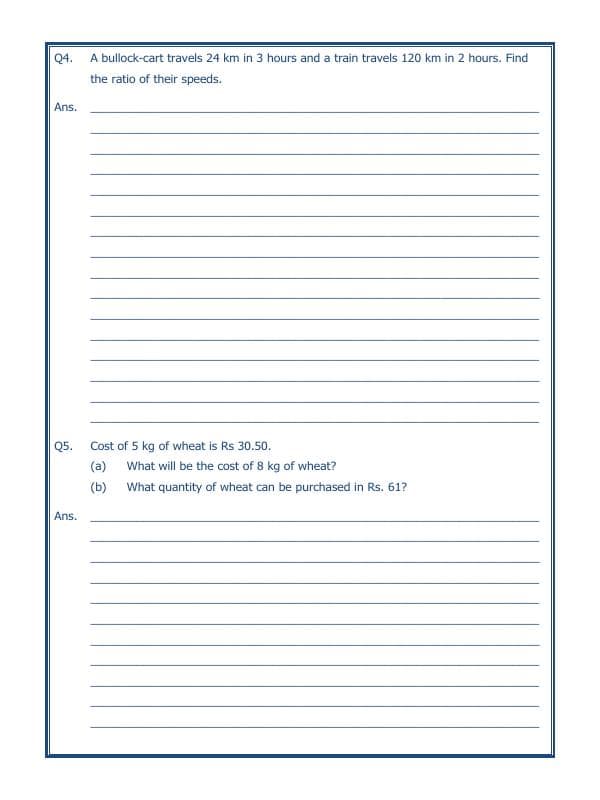A2ZWorksheets:Maths-Measurement-Ratio Proportion And Unitary Method-05