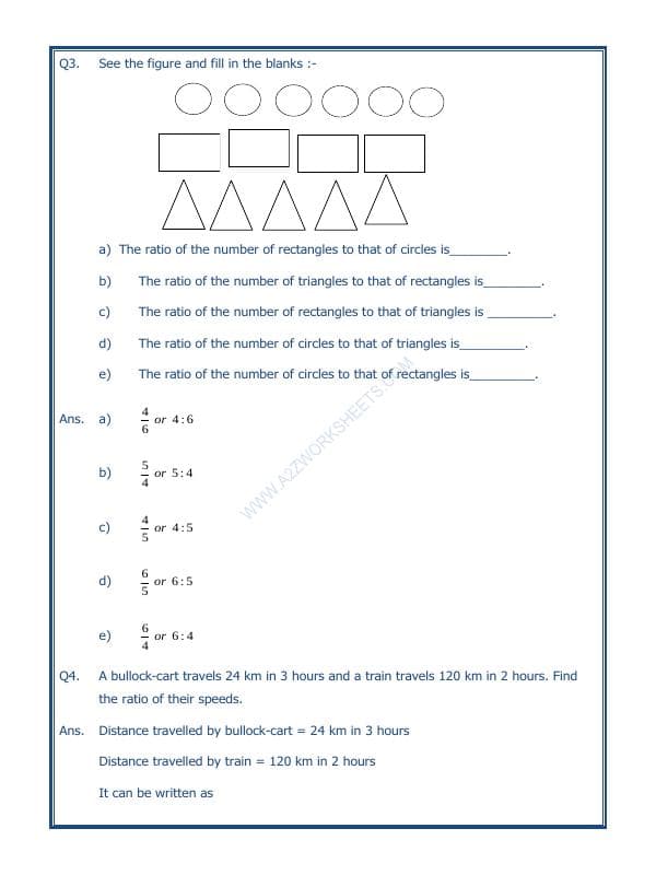 A2ZWorksheets:Maths-Measurement-Ratio Proportion And Unitary Method-05