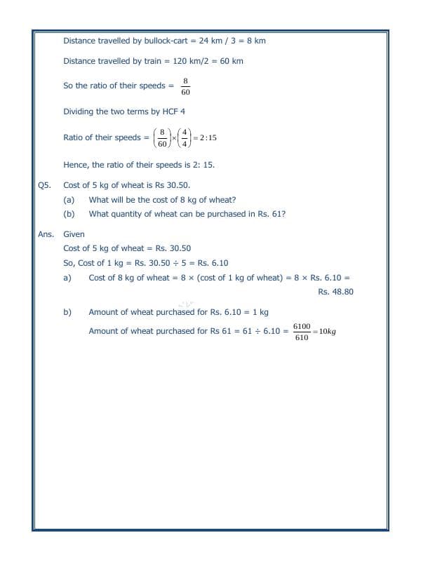A2ZWorksheets:Maths-Measurement-Ratio Proportion And Unitary Method-05
