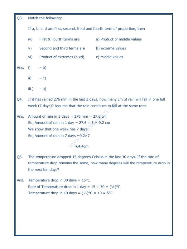 A2ZWorksheets:Maths-Measurement-Ratio Proportion And Unitary Method-06