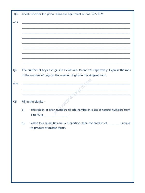 A2ZWorksheets:Maths-Measurement-Ratio Proportion And Unitary Method-07