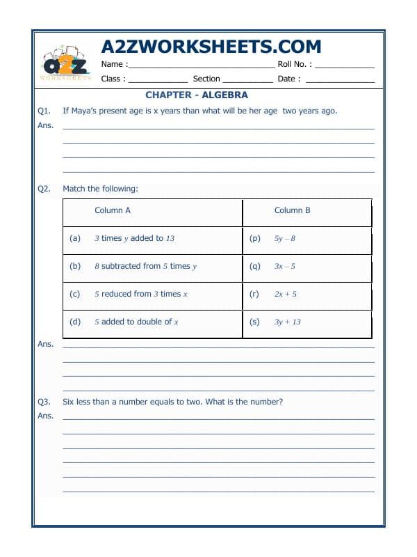 A2ZWorksheets:Maths-Algebra-Algebra-01