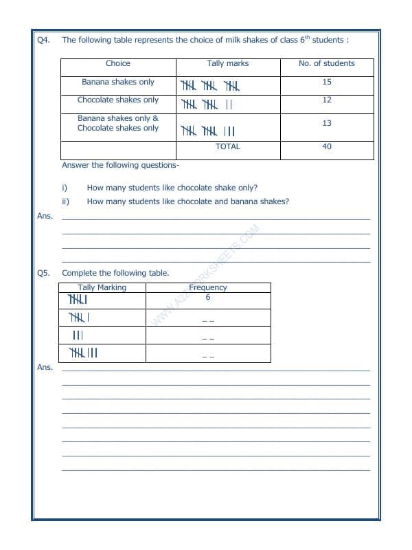 A2ZWorksheets:Maths-Data Handling-Data Handling-05