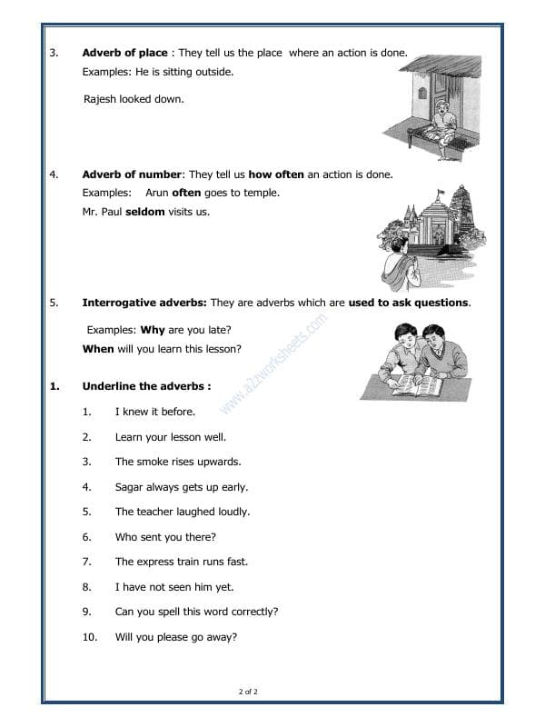 A2ZWorksheets:English-Grammar-Let's Practice Adverbs-01