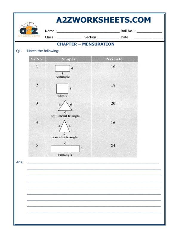 A2ZWorksheets:Maths-Geometry-Mensuration-03