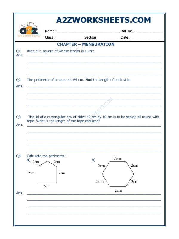A2ZWorksheets:Maths-Geometry-Mensuration-07