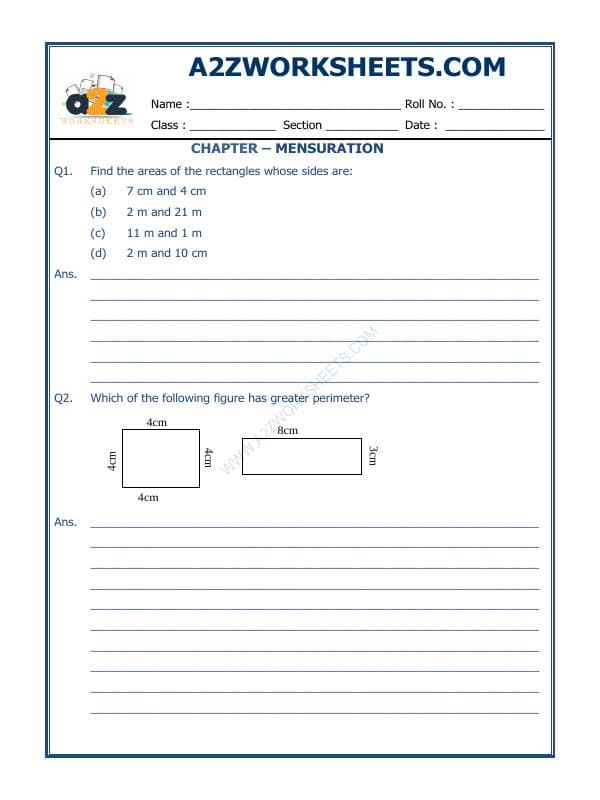 A2ZWorksheets:Maths-Geometry-Mensuration-08