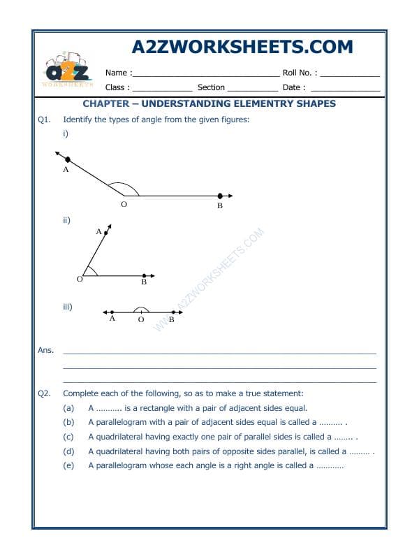 A2ZWorksheets:Maths-Geometry-Understanding Elementary Shapes-01