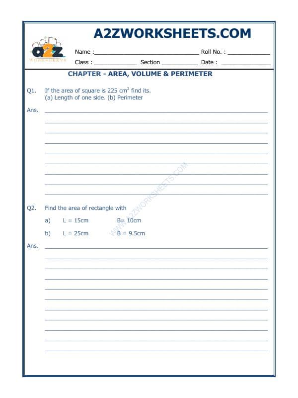 Area, Volume and Perimeter-01