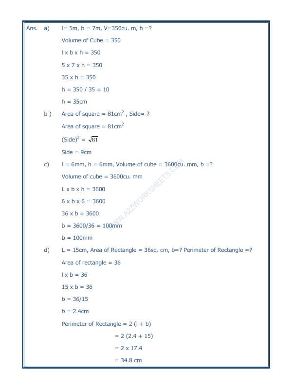 A2ZWorksheets:Maths-Measurement-Area, Volume and Perimeter-01