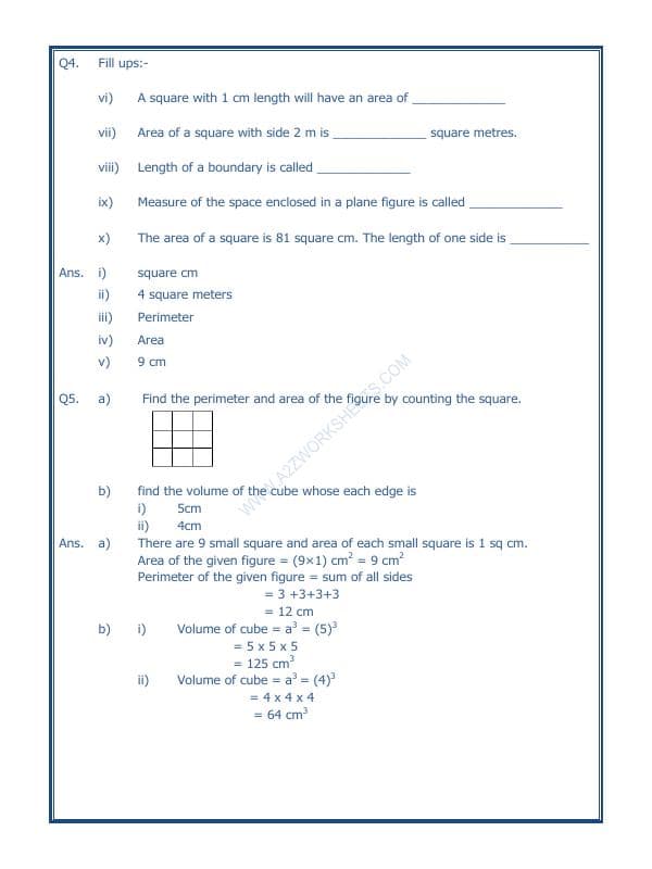 A2ZWorksheets:Maths-Measurement-Area, Volume and Perimeter-02