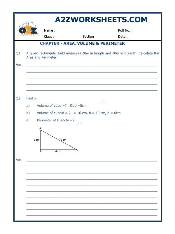A2ZWorksheets:Maths-Measurement-Area, Volume and Perimeter-03