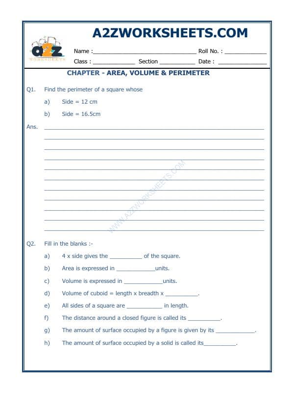 Area, Volume and Perimeter-04
