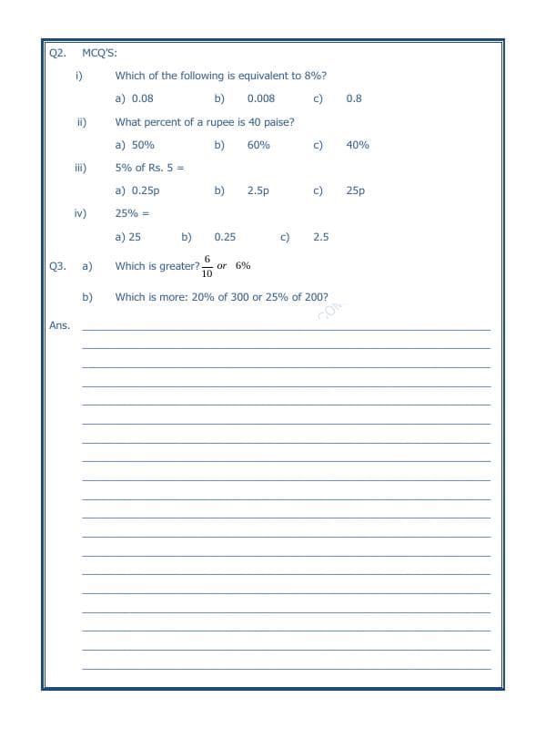 A2ZWorksheets:Maths-Percentage-Percentage-01