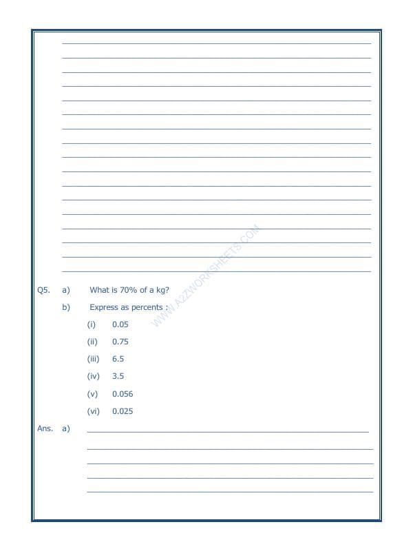 A2ZWorksheets:Maths-Percentage-Percentage-02