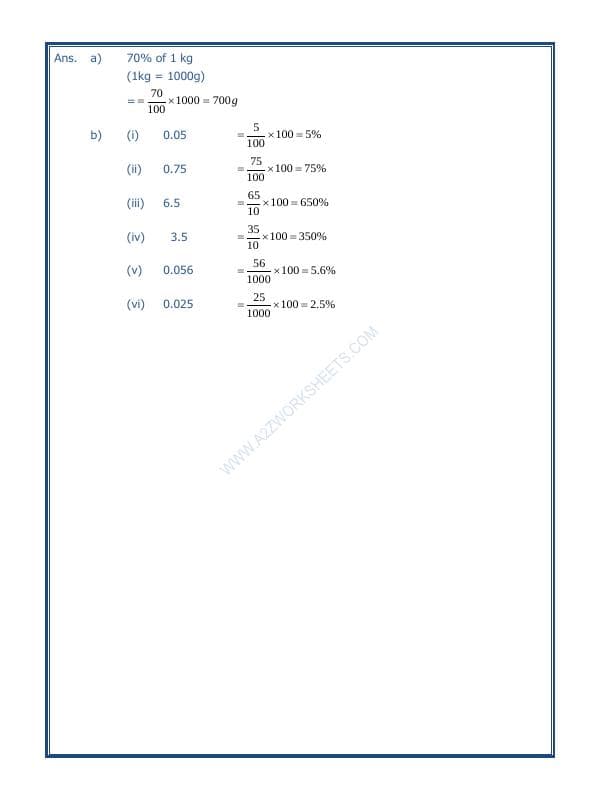 A2ZWorksheets:Maths-Percentage-Percentage-02