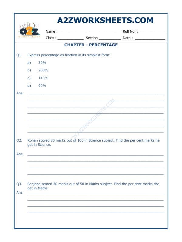 A2ZWorksheets:Maths-Percentage-Percentage-03