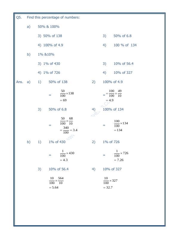 A2ZWorksheets:Maths-Percentage-Percentage-03